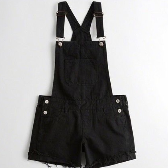 Hollister Low Rise Overall Shorts - Picture 1 of 6